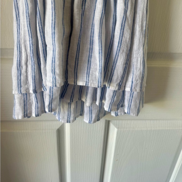 RAILS “Jasmine” White and Blue Stripe Long Sleeve Smocked Waist Dress - Picture 10 of 11